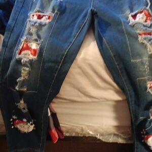Stylish Blue Distressed Women Jeans